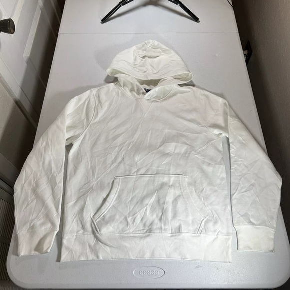 New blank POLO RALPH LAUREN Fleece Pullover Hoodie in White SZ. L kids - Picture 1 of 9